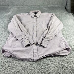 J Crew Haberdashery 80s 2 Ply Cotton Gingham Check Button Down Shirt XL